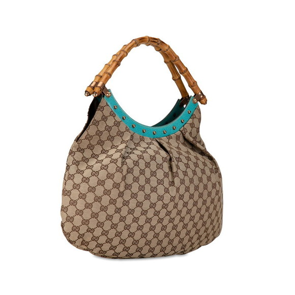 Gucci GG Canvas Bamboo Handbag Canvas Handbag 124293 in Good condition - Picture 2 of 9